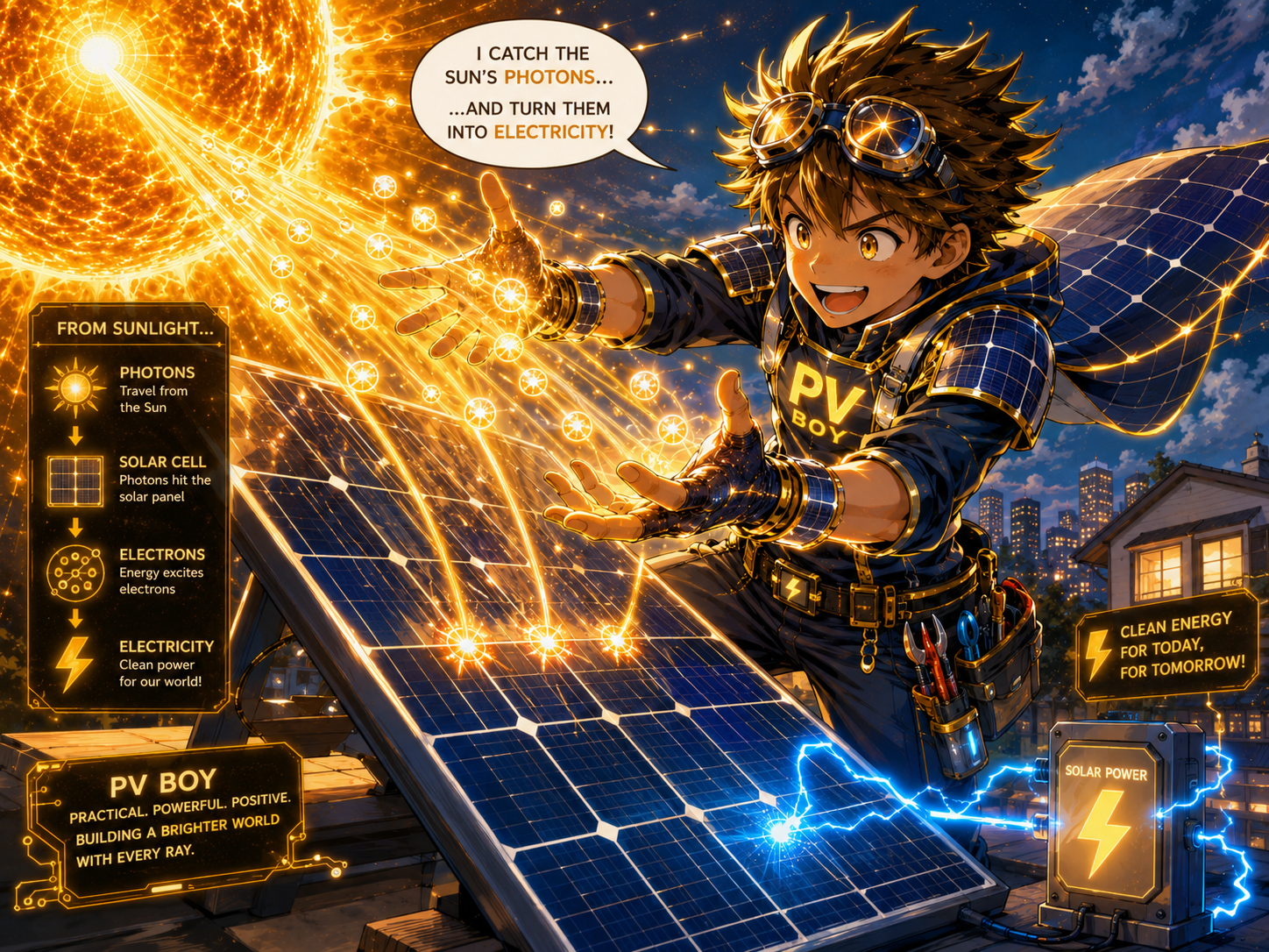 PV Boy catches photons